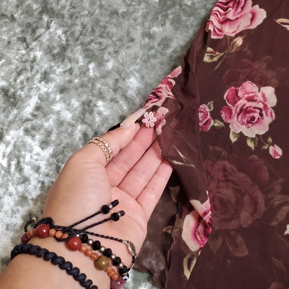 Avon Rose Print Sheer Slip - Picture 2 of 7